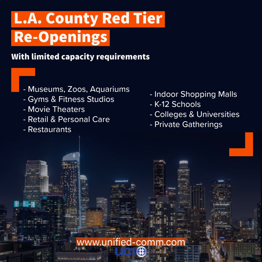 LA County Red Tier Re-Openings - Unified Communications Integrators